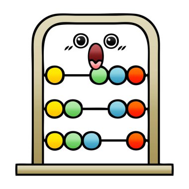 bir abaküs degrade gölgeli karikatür