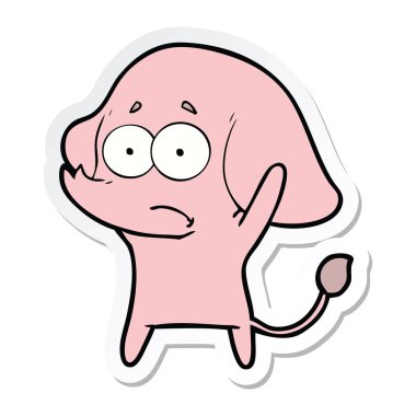 bir çizgi film emin fil etiketi