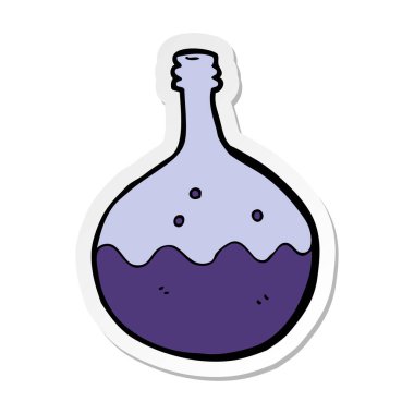 etiket kimyasallar köpüren bir karikatür