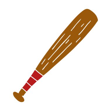 bir beyzbol sopası, karikatür doodle