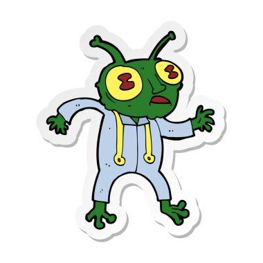 bir çizgi film uzaylı uzaylı etiket