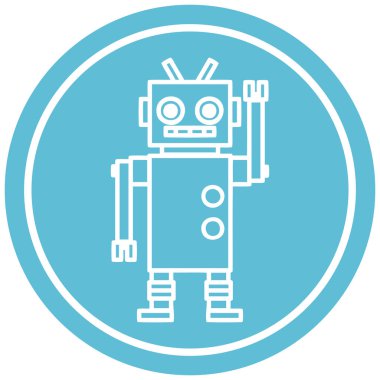 Robot dairesel simgesi simgesi dans