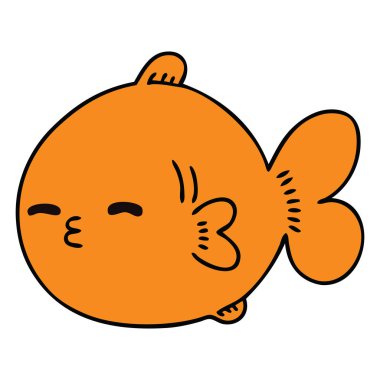 ilginç karikatür balık el çekilmiş 