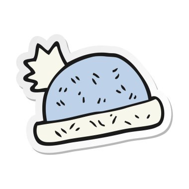 etiket bir karikatür şapka