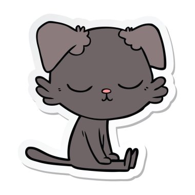 sevimli çizgi köpek etiket