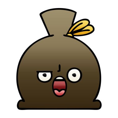 Degrade gölgeli karikatür çuval