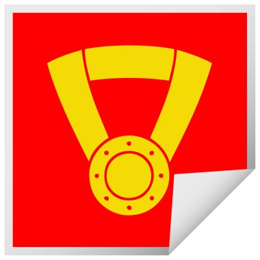 etiket karikatür altın madalya peeling Meydanı