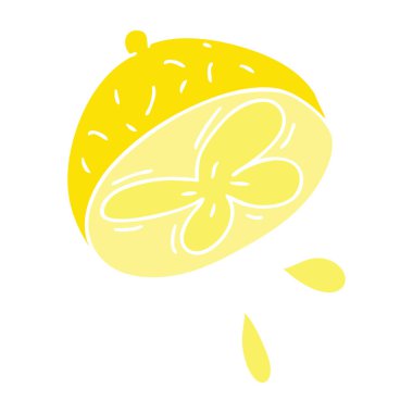 ilginç karikatür limon el çekilmiş