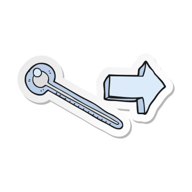 bir çizgi film termometre etiket