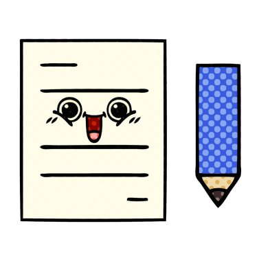 çizgi roman tarzı çizgi film test kağıt