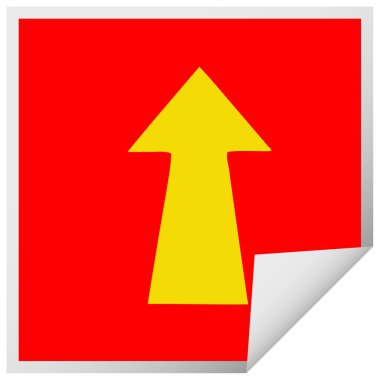 ilginç kare peeling etiket karikatür oku