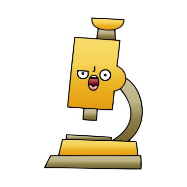 bir mikroskop degrade gölgeli çizgi film