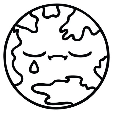 Çizim karikatür seyyare yerküre