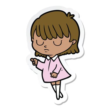 bir çizgi film kadının etiket