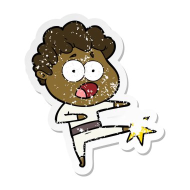 sürpriz nefes nefese bir çizgi film adamın sıkıntılı etiket