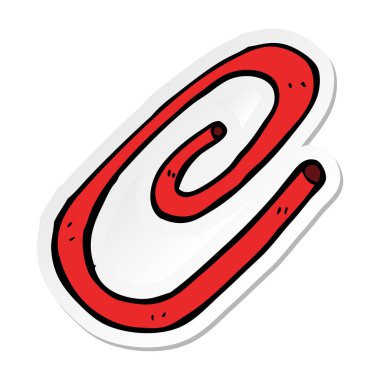 bir karikatür kırmızı ataç etiket