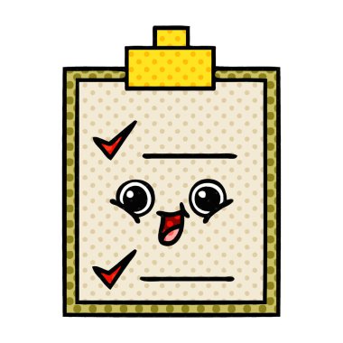 çizgi roman tarzı çizgi film kontrol listesi