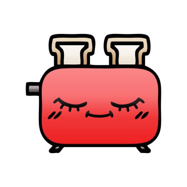 bir tost makinesi degrade gölgeli karikatür