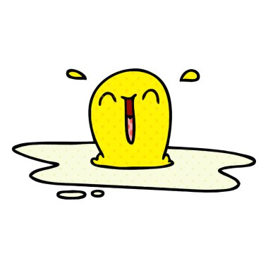 ilginç çizgi roman tarzı kızarmış yumurta karikatür