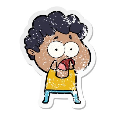 sürpriz nefes nefese bir çizgi film adamın sıkıntılı etiket