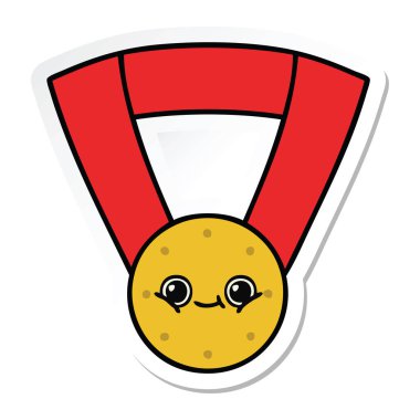 etiket sevimli çizgi altın madalya