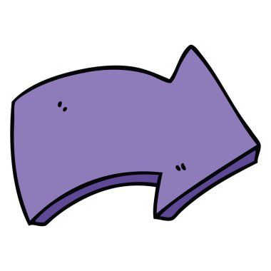 ilginç el çizilmiş karikatür oku