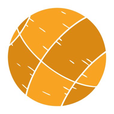 bir sepet topu elle çizilmiş karikatür doodle