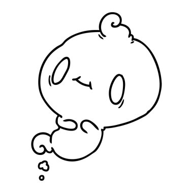 çizim için kawaii sevimli hayalet