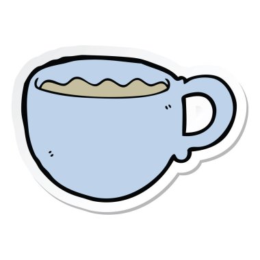 etiket bir karikatür kahve Kupası