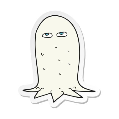 etiket bir karikatür Cadılar Bayramı hayalet