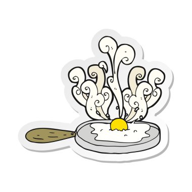 etiket kızartma bir karikatür yumurta