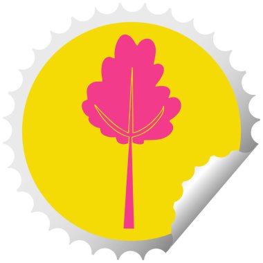 dairesel peeling etiket ilginç karikatür ağaç