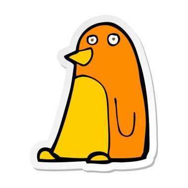 bir karikatür kuş Sticker
