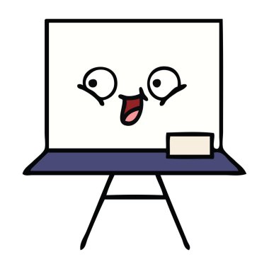 sevimli çizgi bir beyaz tahta