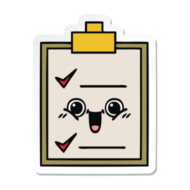 sevimli çizgi kontrol listesi etiket