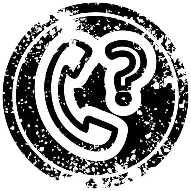 soru işareti sıkıntılı simgesi simgesi ile telefon yakışıklı