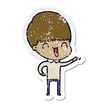 bir mutlu çizgi film çocuk sıkıntılı etiket