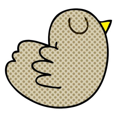 çizgi roman tarzı ilginç karikatür kuş