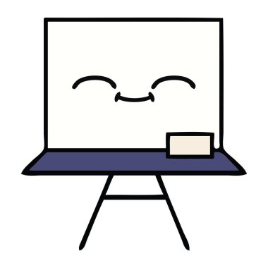 sevimli çizgi bir beyaz tahta