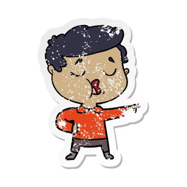 konuşuyor karikatür insanın sıkıntılı etiket