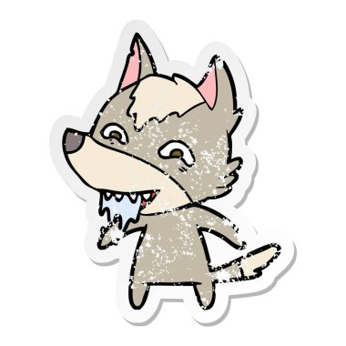 bir çizgi film aç kurt sıkıntılı etiket