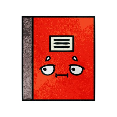 Retro grunge doku karikatür Notebook