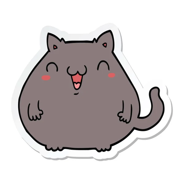 Stiker Dari Kartun Kucing - Stok Vektor