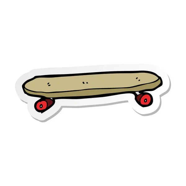 Sticker Van Een Cartoon Skateboard — Stockvector