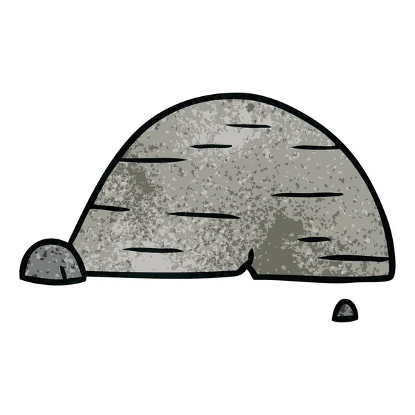 Texturou kreslený doodle z šedého kamenného balvanu — Stockový vektor
