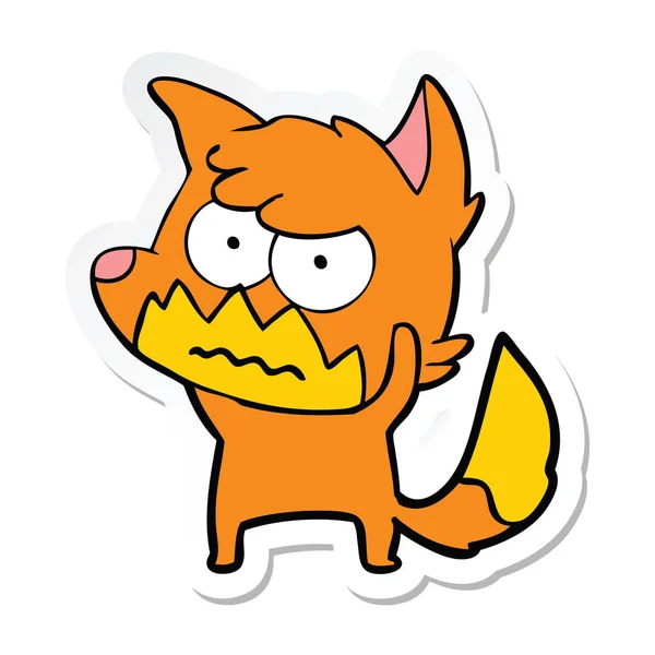 Naklejki Cartoon Zirytowany Fox — Wektor stockowy