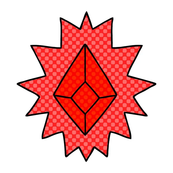 Cartoon doodle červené světlé šperku — Stockový vektor