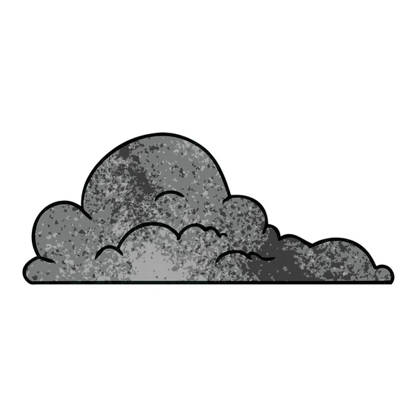Handgezeichnete Texturierte Cartoon Doodle Aus Weißen Großen Wolken — Stockvektor