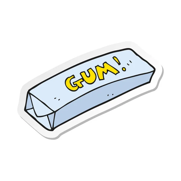 Autocollant d'un chewing-gum dessin animé — Image vectorielle