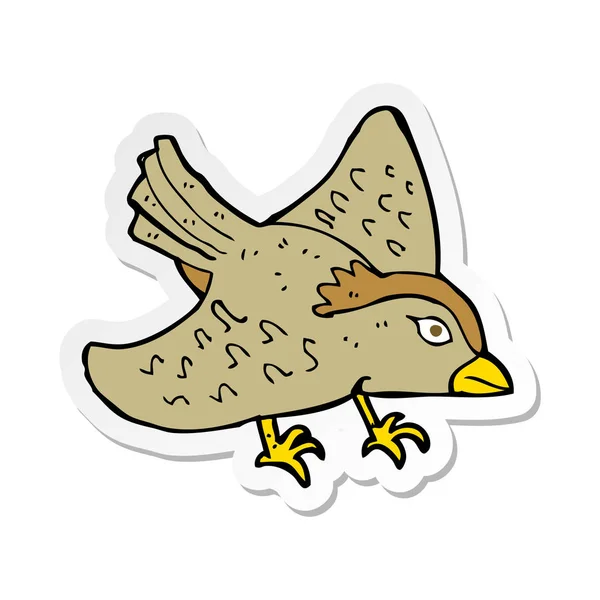 Pegatina Pájaro Jardín Dibujos Animados — Vector de stock